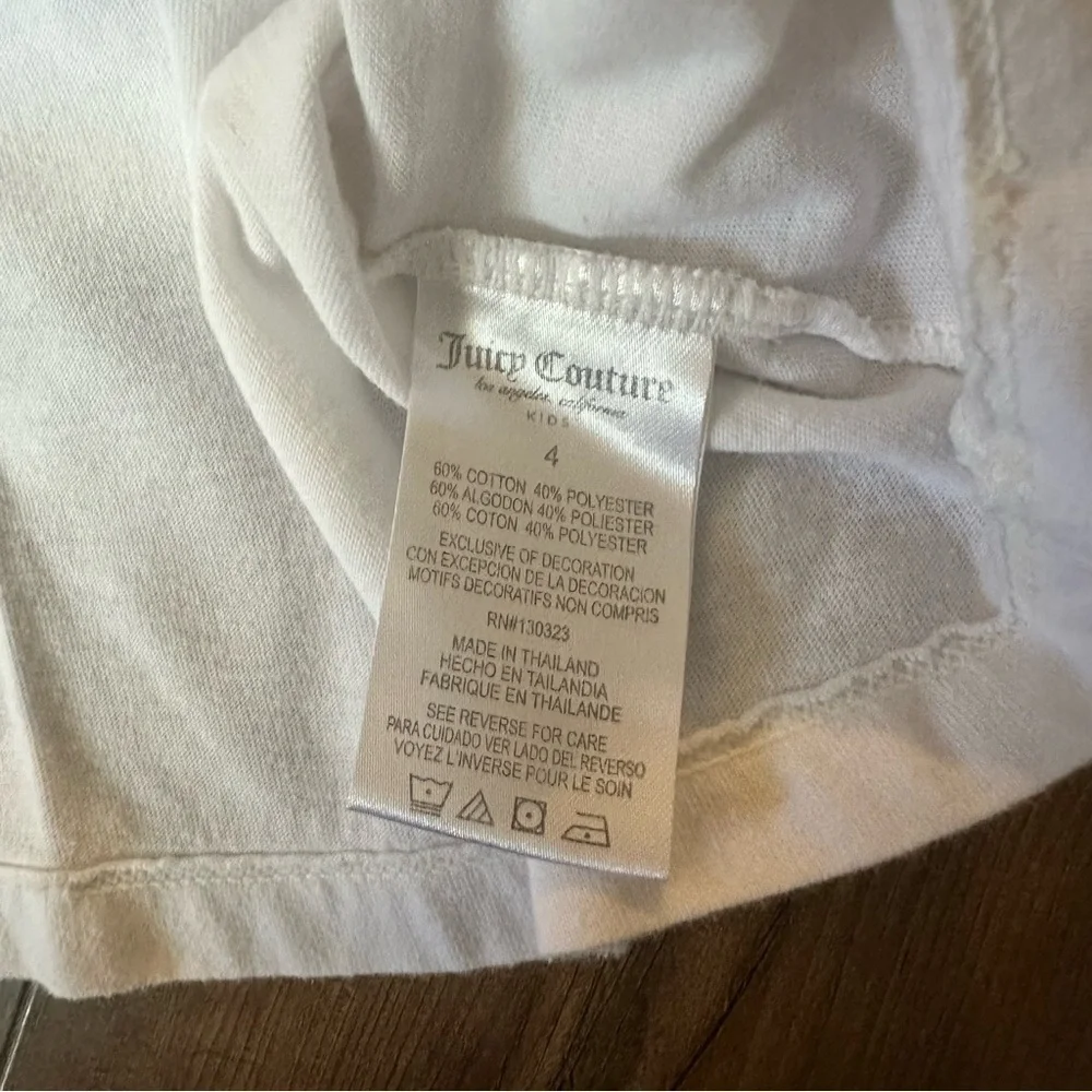 Juicy Couture | 2 Piece Logo Top and Stripped Short Set | Size 4
